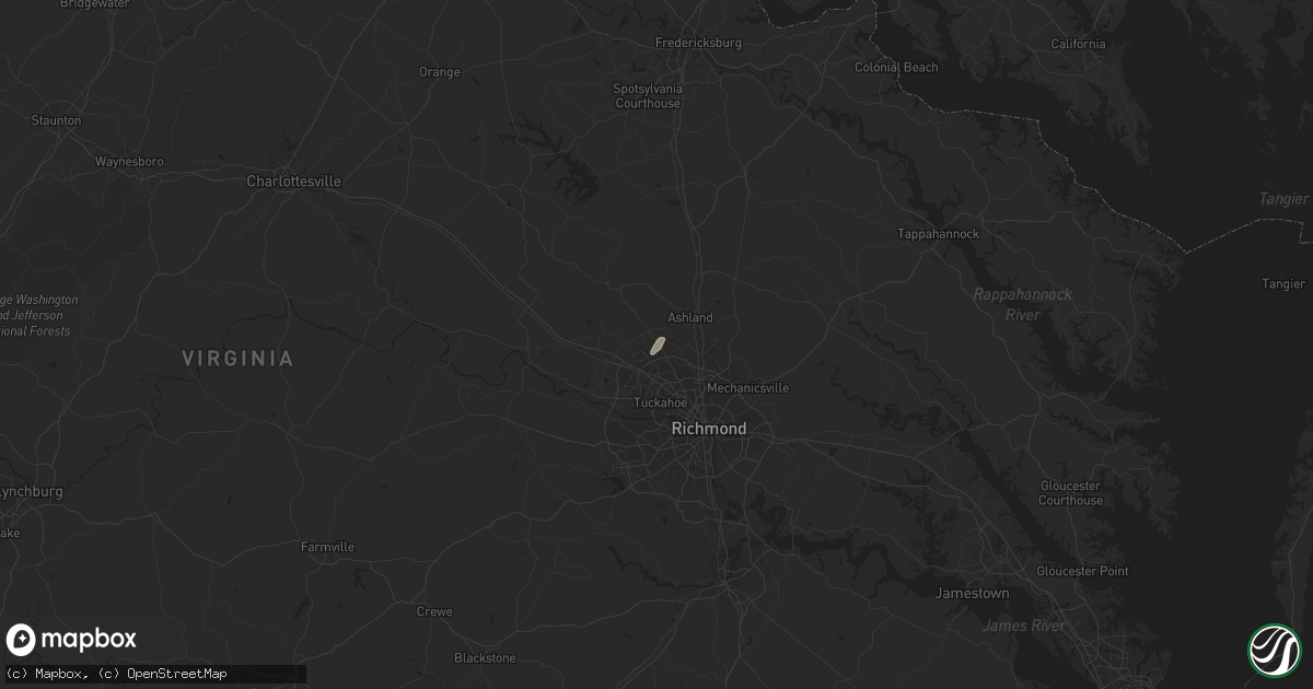 Hail map in Glen Allen, VA on October 4, 2021