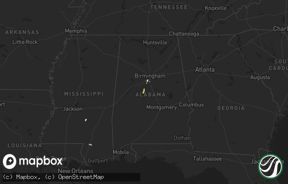 Hail map preview on 10-04-2021