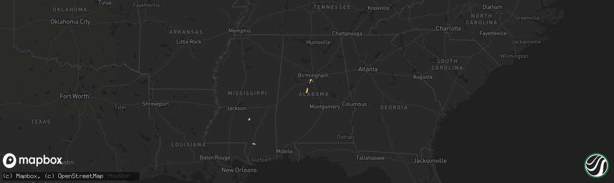 Hail map on October 4, 2021