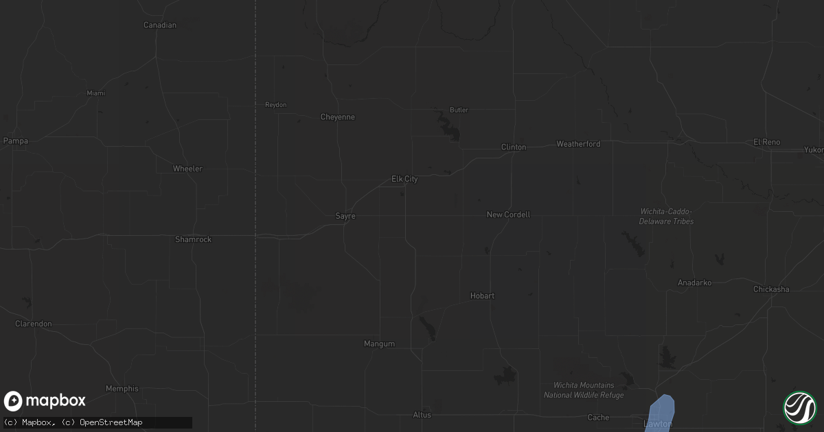 Hail map in Fort Sill, OK on October 4, 2023