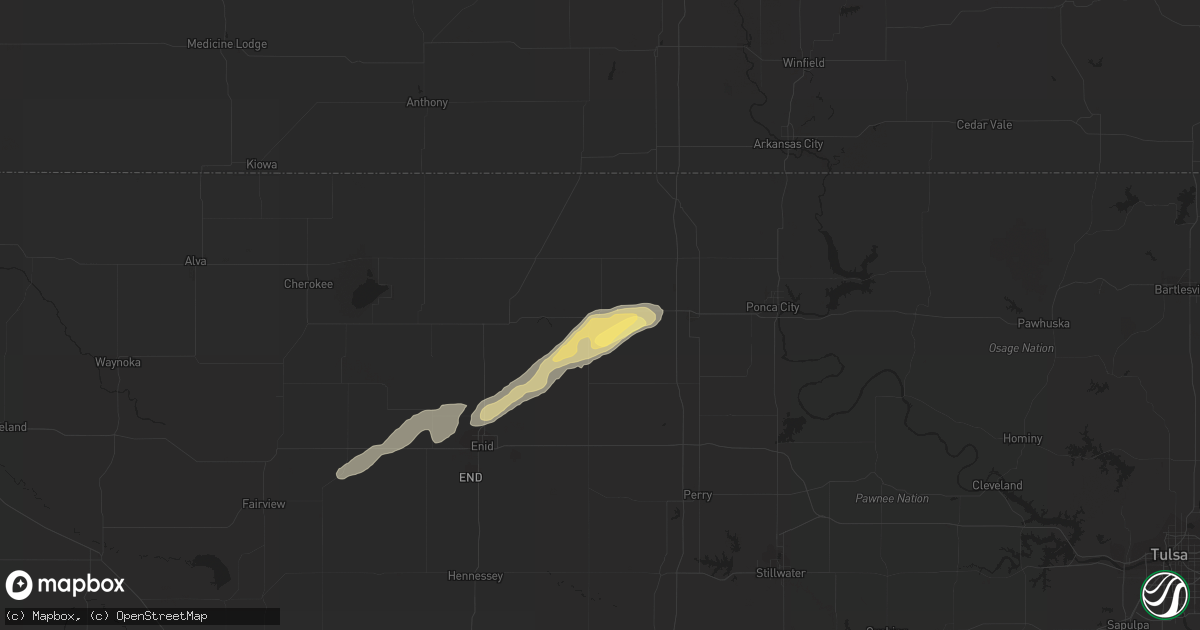 Hail map in Lamont, OK on October 4, 2023