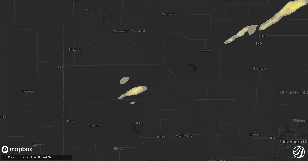 Hail map in Taloga, OK on October 4, 2023