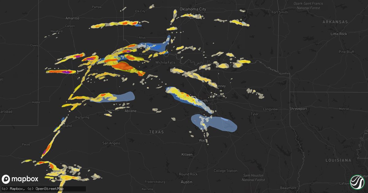 Hail map on October 4, 2023