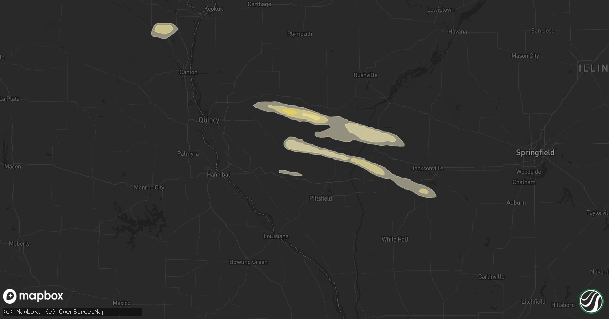 Hail map in Baylis, IL on October 4, 2024