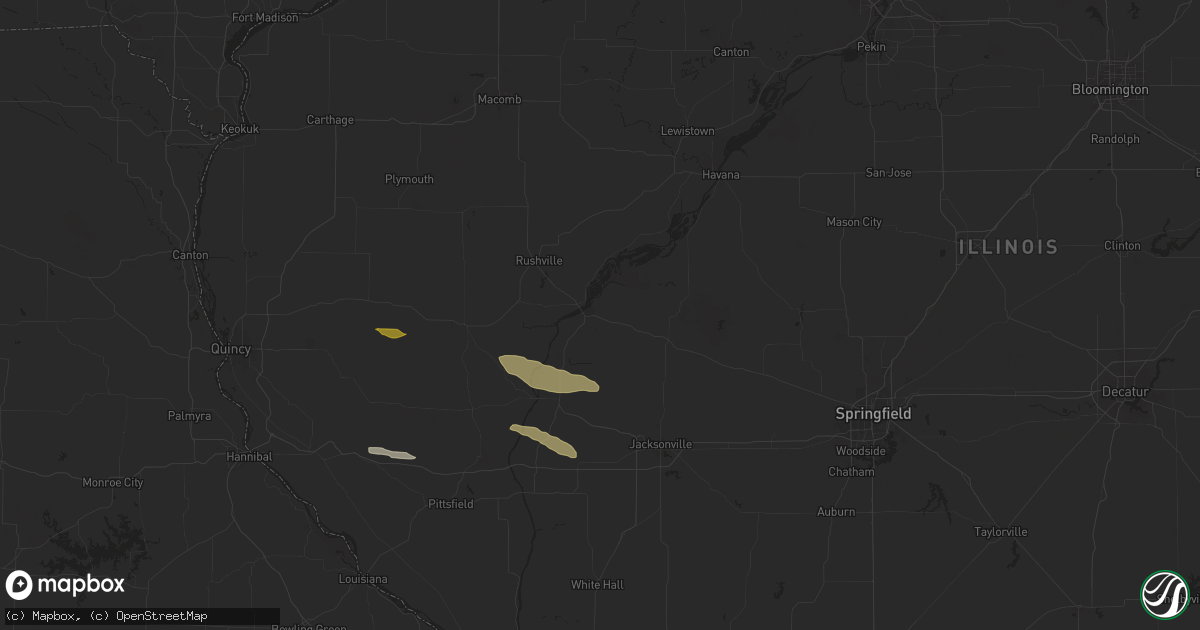 Hail map in Beardstown, IL on October 4, 2024