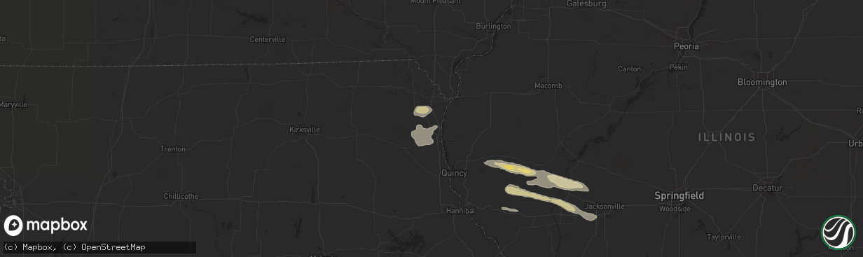 Hail map in Canton, MO on October 4, 2024