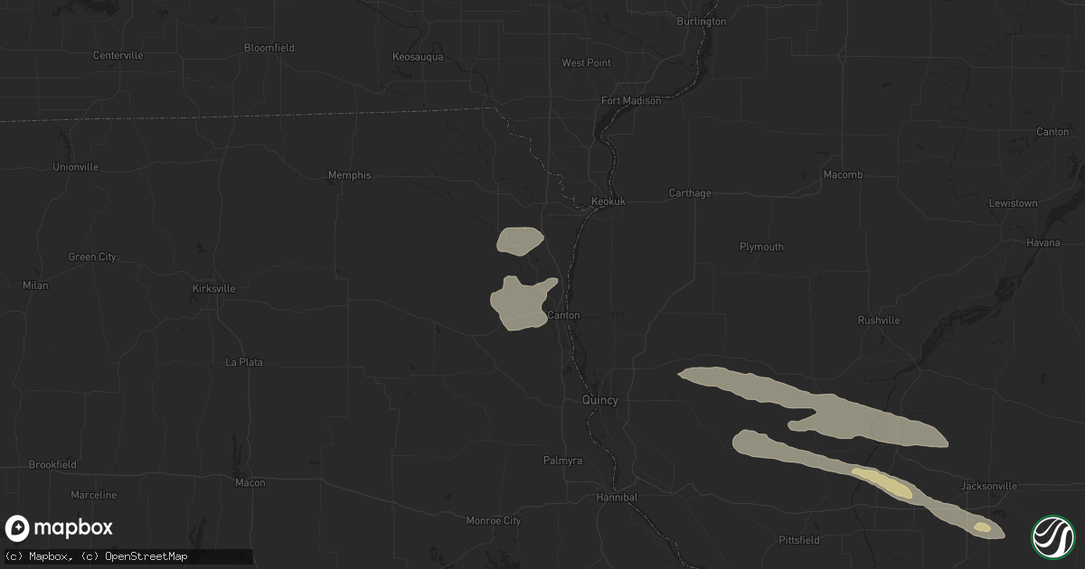 Hail map in Canton, MO on October 4, 2024