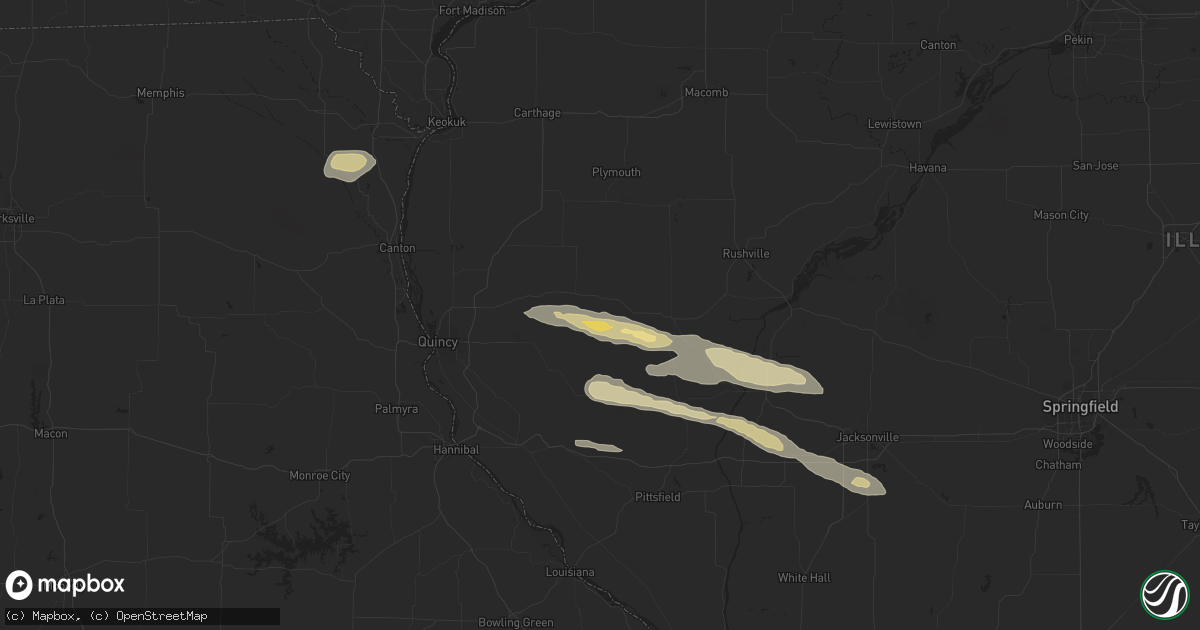 Hail map in Clayton, IL on October 4, 2024