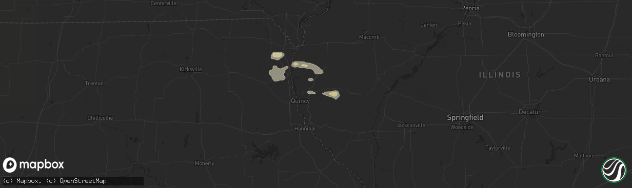 Hail map in Fowler, IL on October 4, 2024