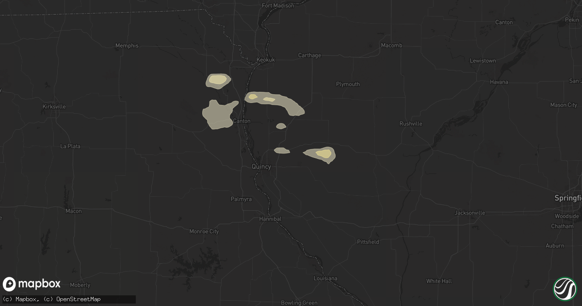 Hail map in Fowler, IL on October 4, 2024