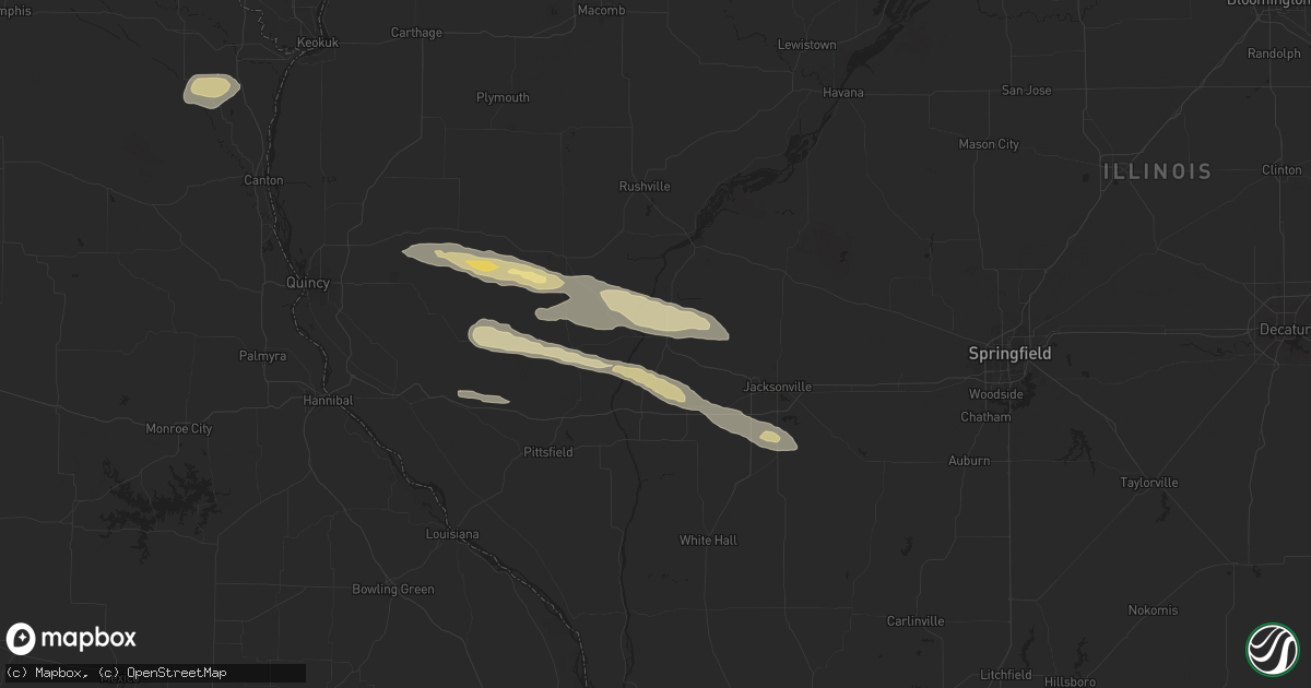 Hail map in Meredosia, IL on October 4, 2024