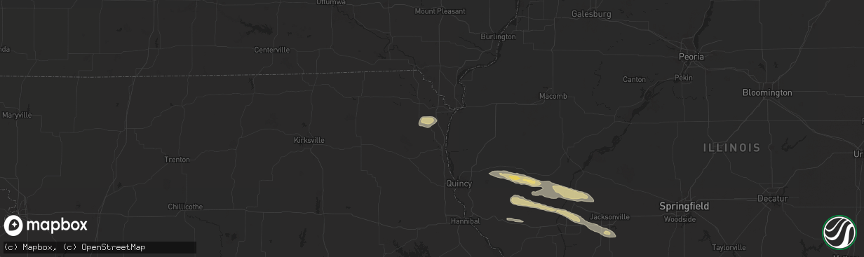 Hail map in Saint Patrick, MO on October 4, 2024