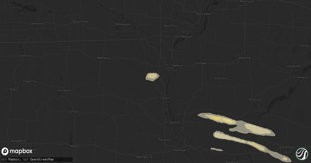 Hail map in Saint Patrick, MO on October 4, 2024