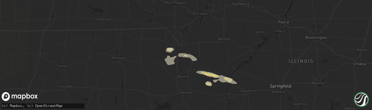 Hail map in Sutter, IL on October 4, 2024