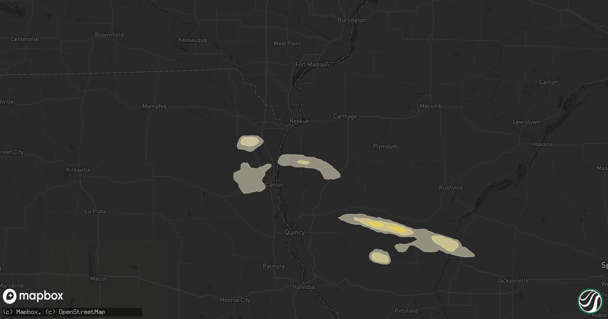 Hail map in Sutter, IL on October 4, 2024