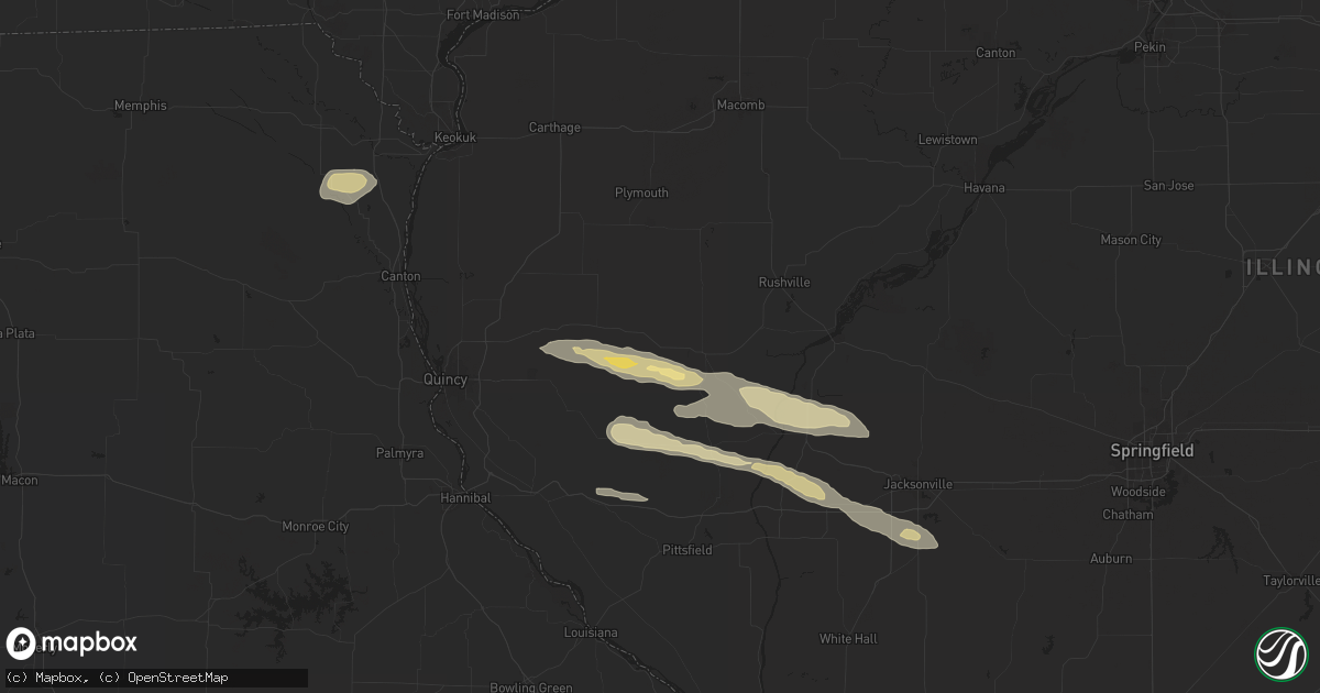 Hail map in Timewell, IL on October 4, 2024