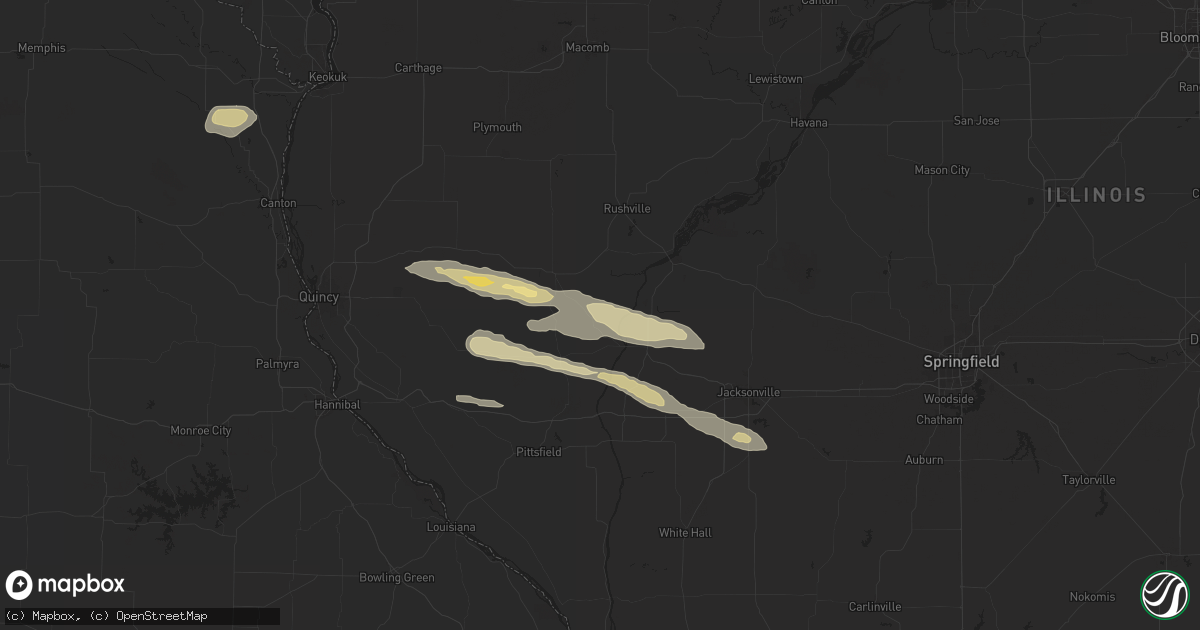 Hail map in Versailles, IL on October 4, 2024