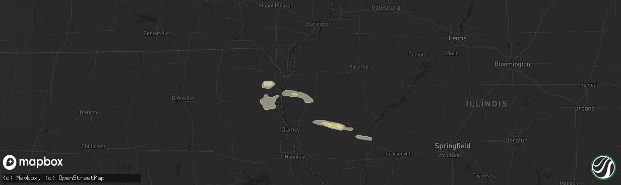 Hail map in West Point, IL on October 4, 2024