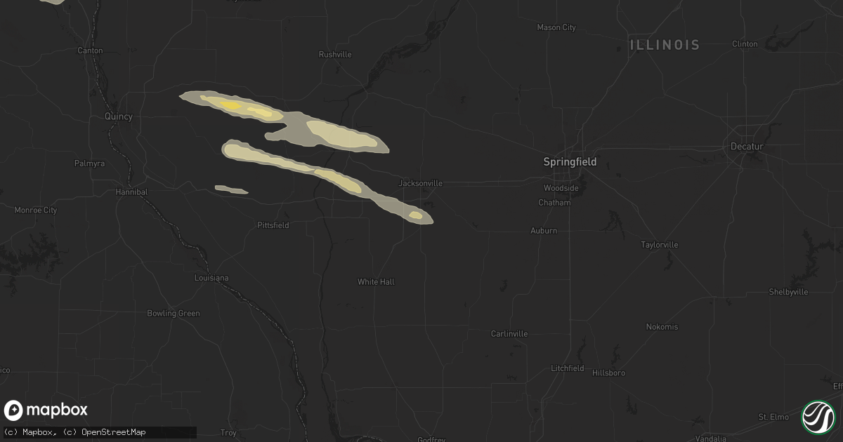 Hail map in Woodson, IL on October 4, 2024