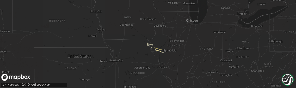 Hail map on October 4, 2024