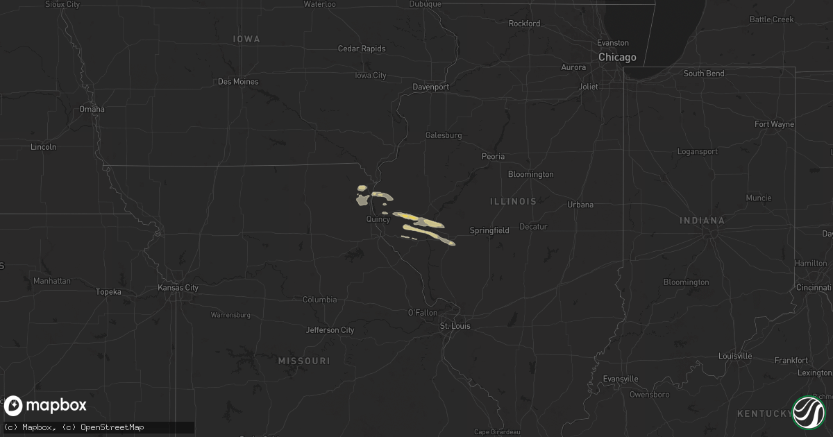 Hail map on October 4, 2024