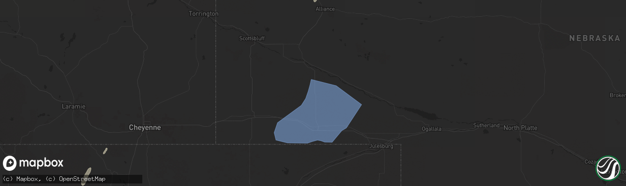 Hail map in Dalton, NE on October 4, 2025