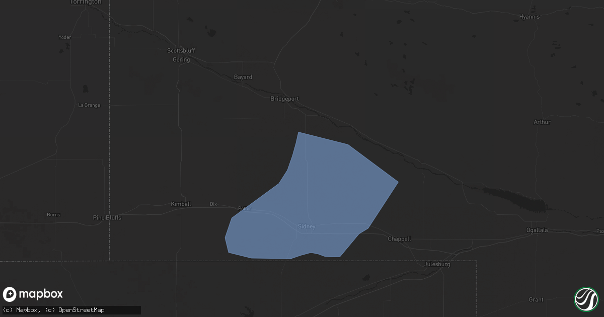 Hail map in Dalton, NE on October 4, 2025