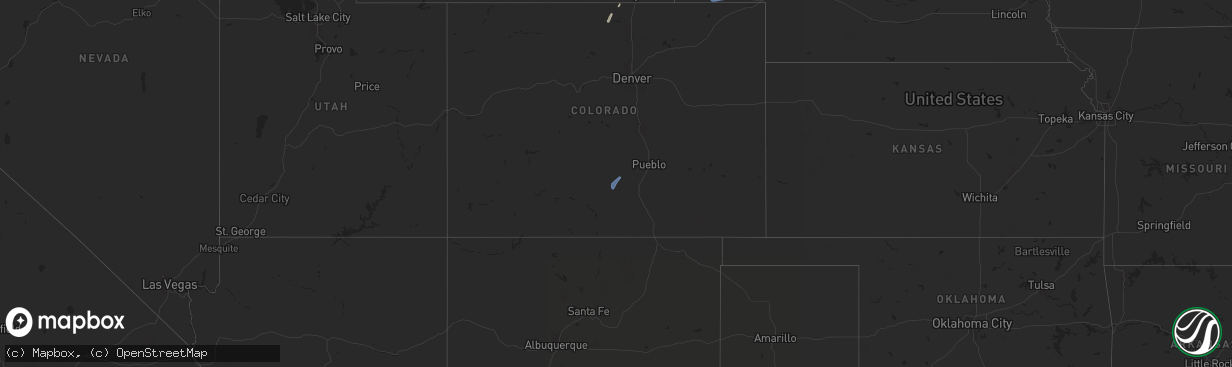 Hail map on October 4, 2025