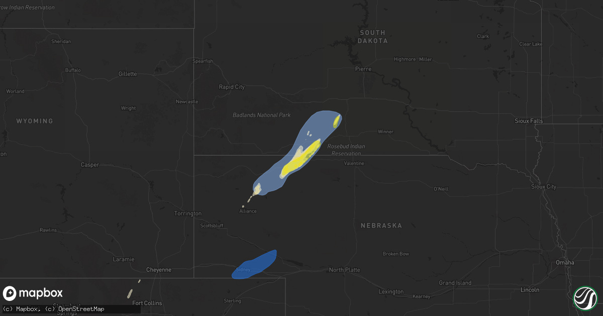 Hail map on October 4, 2025