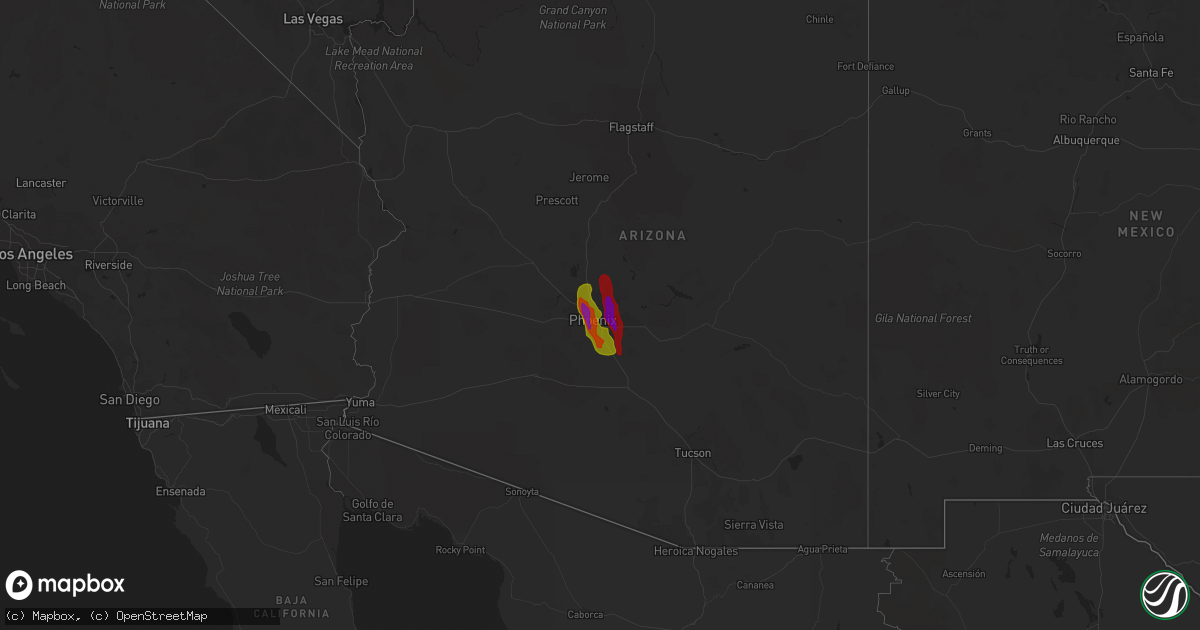 Hail map on October 5, 2010