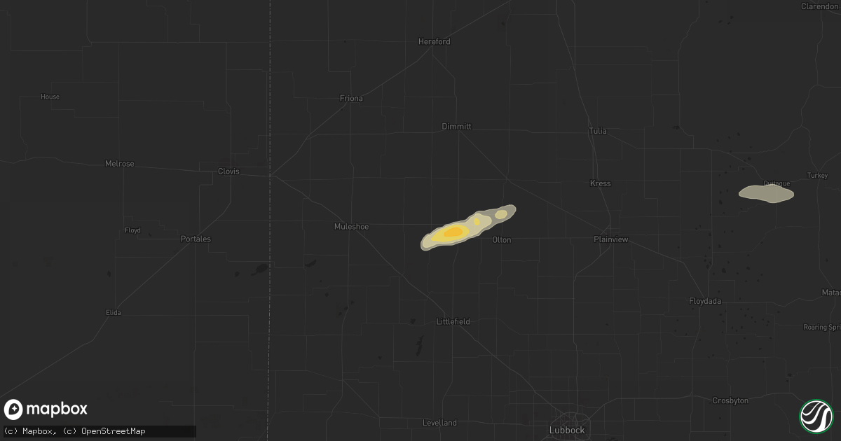 Hail map in Earth, TX on October 5, 2011
