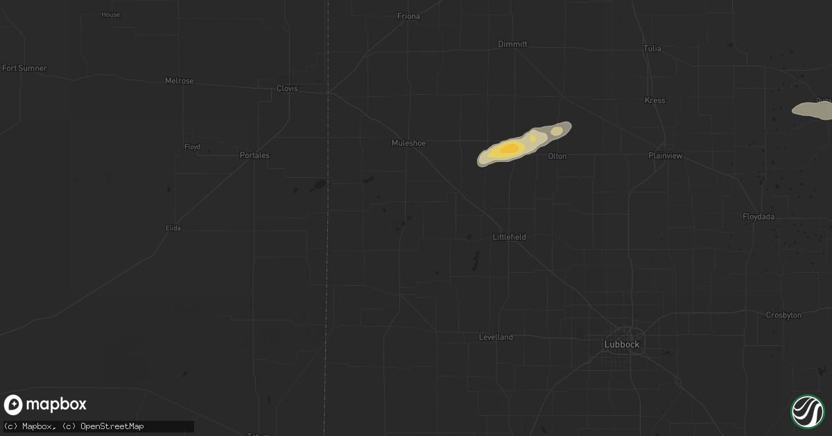 Hail map in Sudan, TX on October 5, 2011