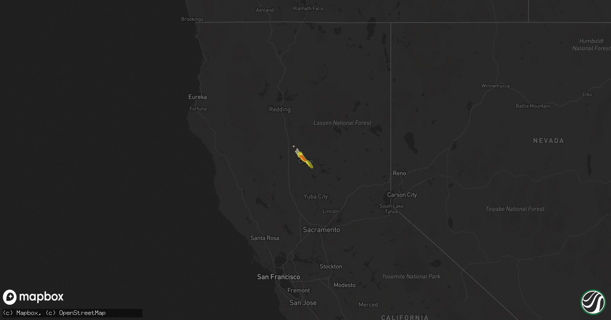 Hail map on October 5, 2011