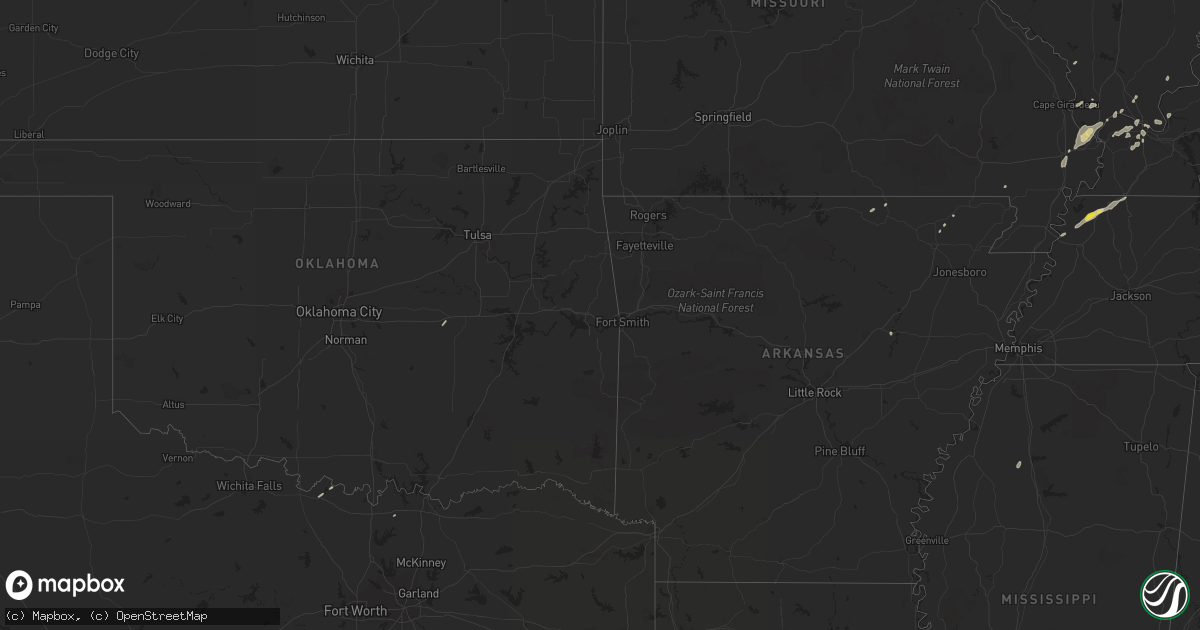Hail map on October 5, 2013