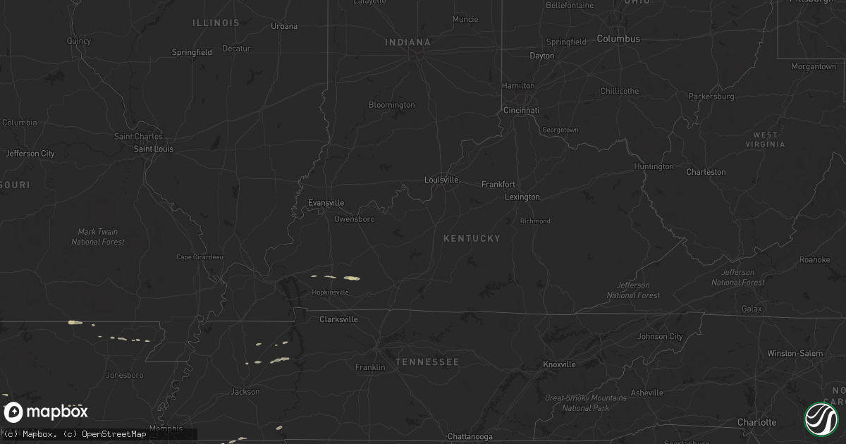 Hail map in Kentucky on October 5, 2014