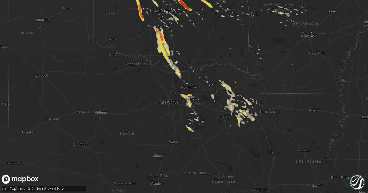 Hail map on October 5, 2014