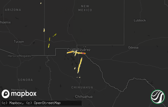 Hail map preview on 10-05-2015