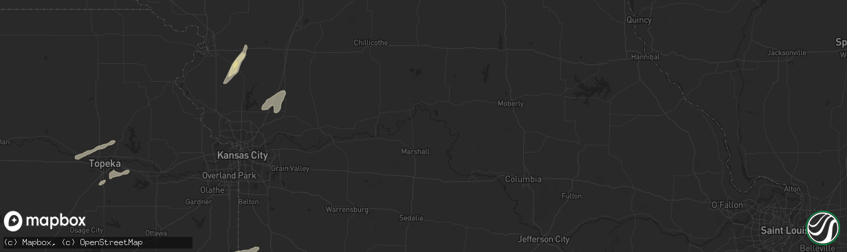 Hail map in Garnett, KS on October 5, 2016