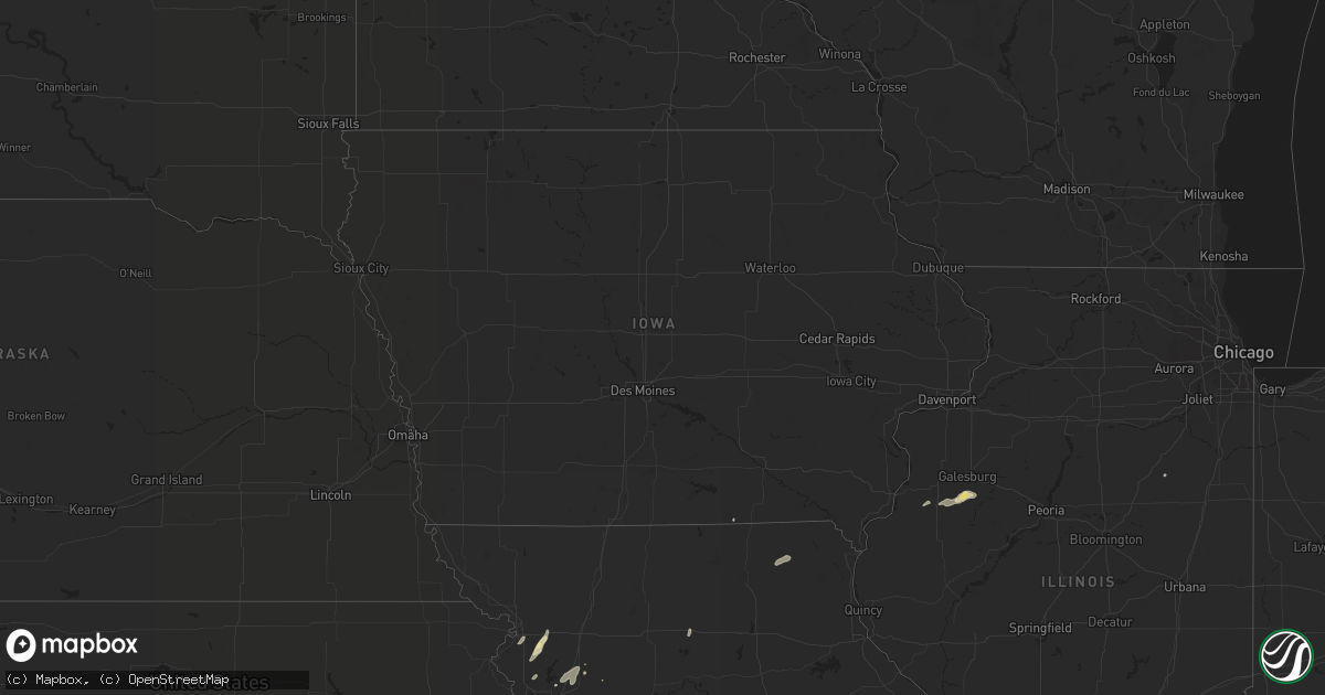 Hail map in Iowa on October 5, 2016