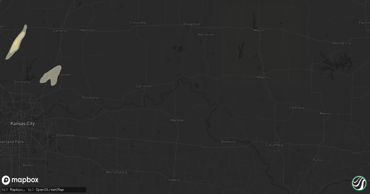 Hail map in Louisburg, KS on October 5, 2016