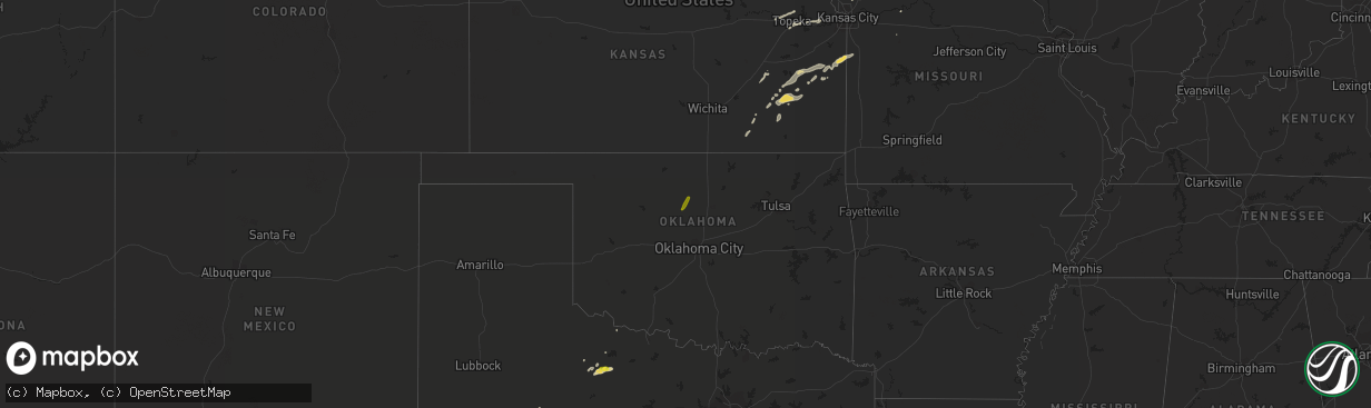 Hail map on October 5, 2016