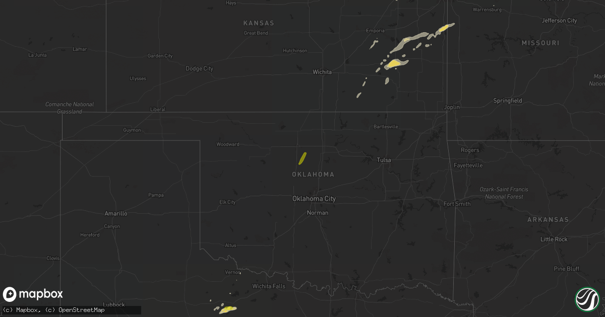 Hail map on October 5, 2016