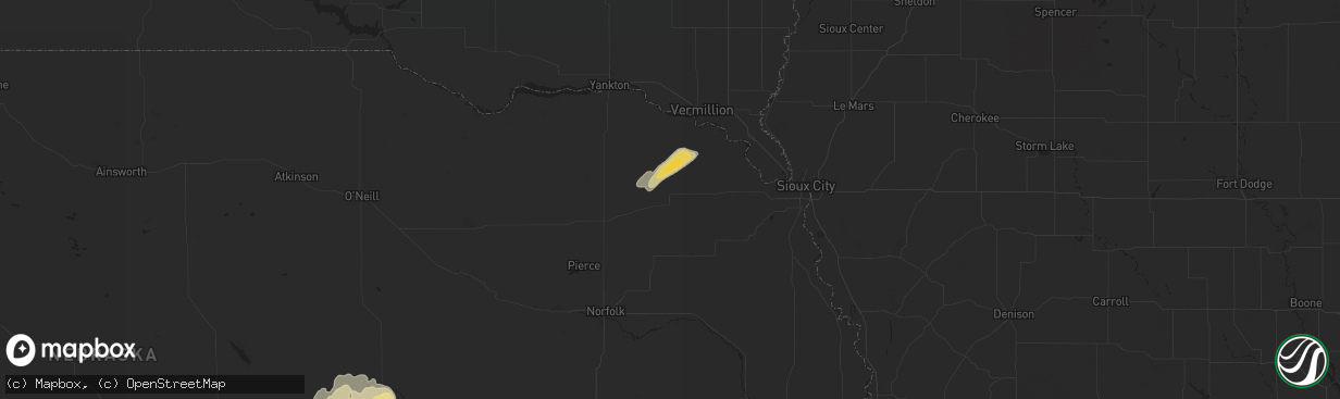 Hail map in Laurel, NE on October 5, 2017