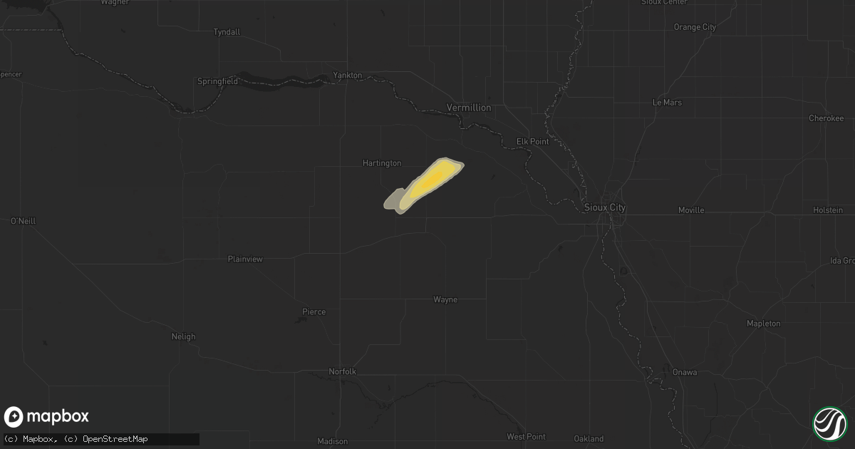 Hail map in Laurel, NE on October 5, 2017