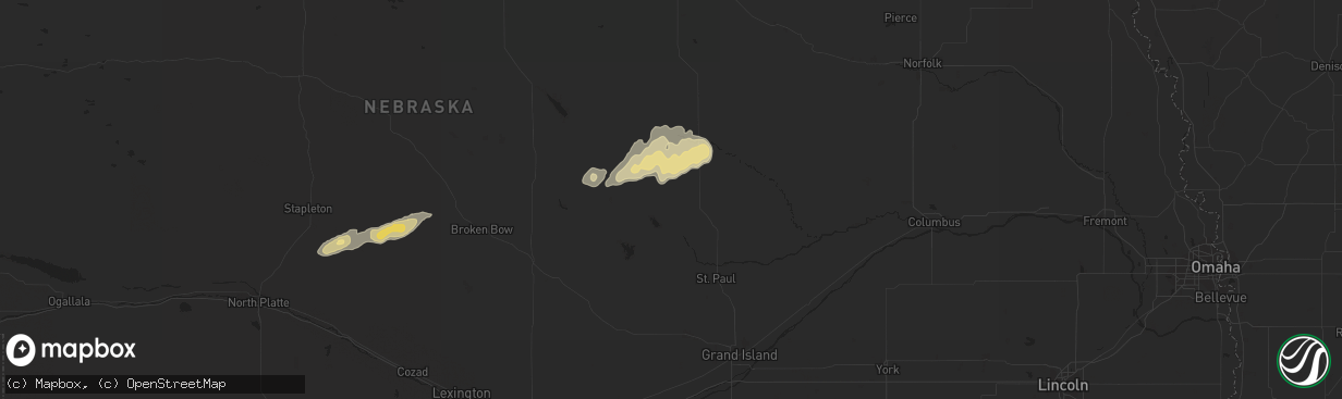 Hail map in Scotia, NE on October 5, 2017