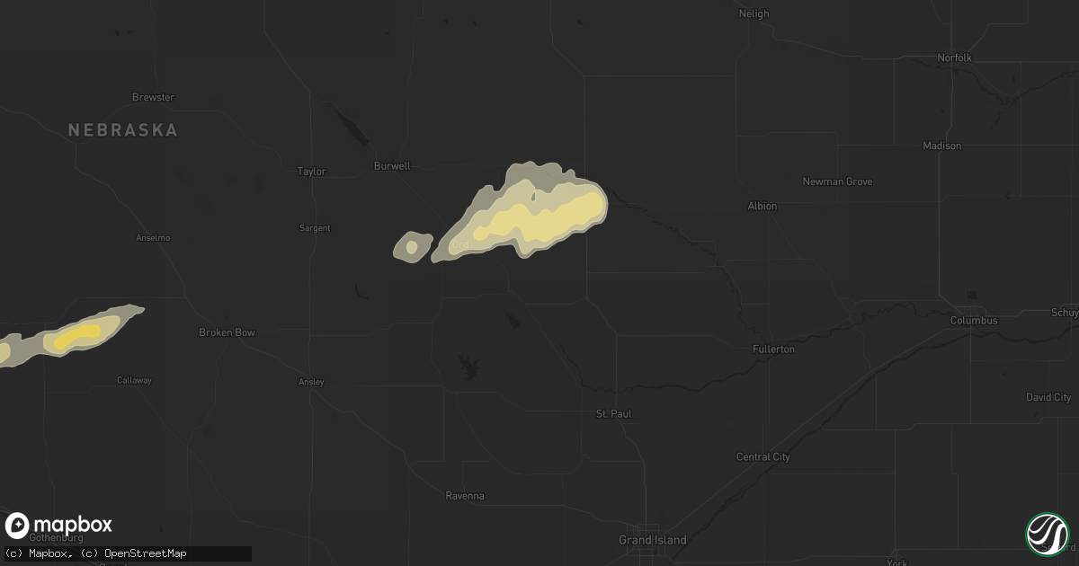Hail map in Scotia, NE on October 5, 2017