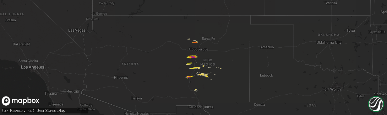 Hail map on October 5, 2017