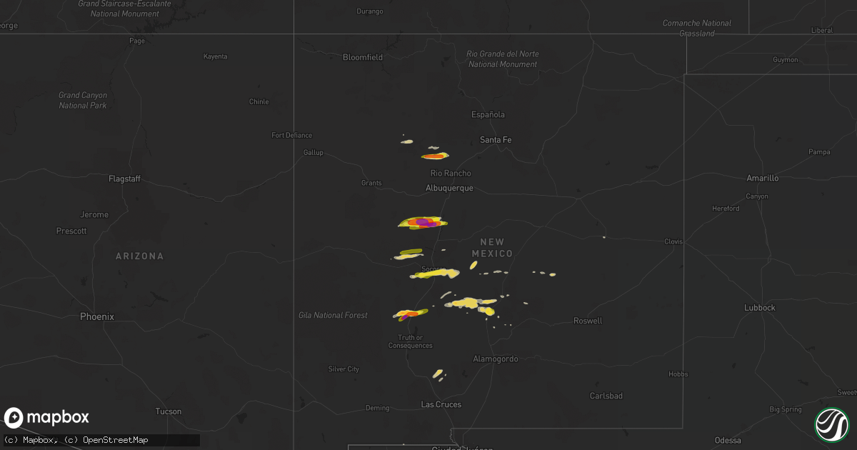 Hail map on October 5, 2017