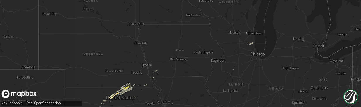 Hail map in Iowa on October 5, 2018