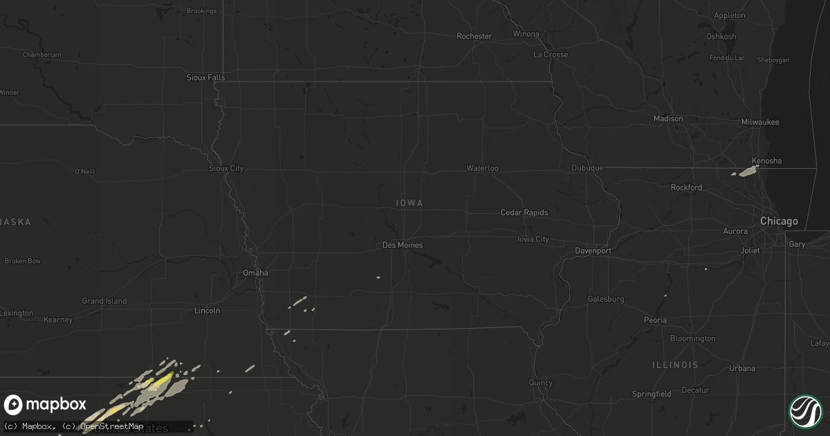 Hail map in Iowa on October 5, 2018